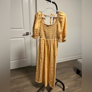 Rahi yellow/orange summer dress with tie up back. Size S